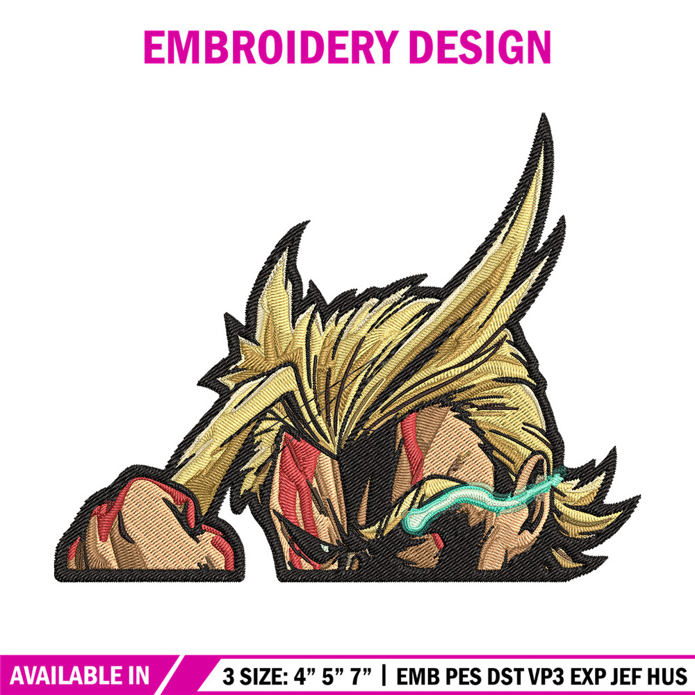 All Might Embroidery Design, Mha Embroidery, Embroidery File, Anime Embroidery, Anime shirt, Digital download.jpg