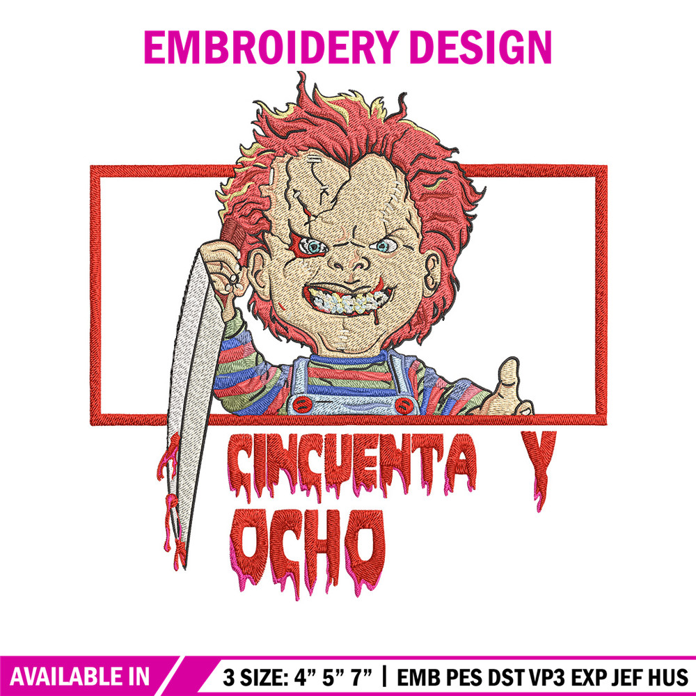 Chucky box Embroidery Design, Horror Embroidery, Embroidery File, Anime Embroidery, Anime shirt, Digital download.jpg