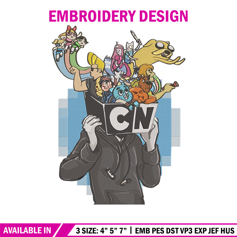 CN character Embroidery Design, CN cartoon Embroidery, Embroidery File, Anime Embroidery, Anime shirt, Digital download.jpg