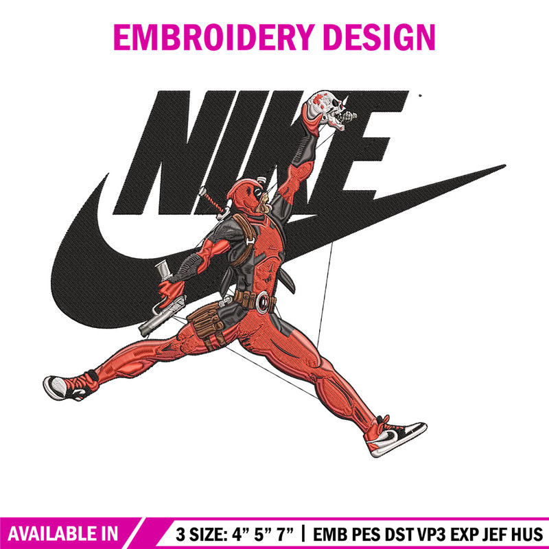 Deadpool nike Embroidery Design, Deadpool Embroidery, Embroidery File,Nike Embroidery, Anime shirt, Digital download.jpg