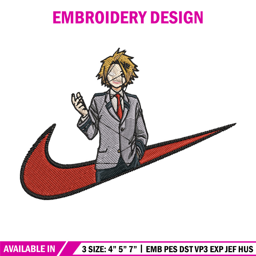 Denki x nike Embroidery Design, Mha Embroidery, Embroidery File, Nike Embroidery, Anime shirt, Digital download.jpg