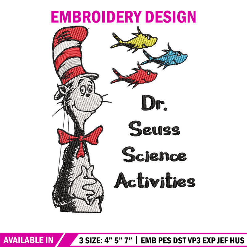 Dr Seuss Science activities Embroidery Design, Dr Seuss Embroidery, Embroidery File, Embroidery design, Digital download.jpg