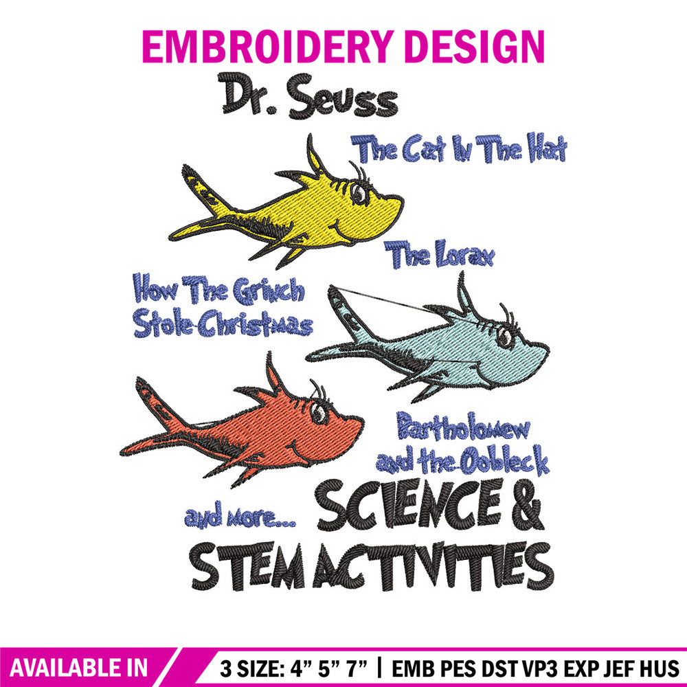 Dr Seuss Stem Activities Embroidery Design, Dr Seuss Embroidery, Embroidery File, Embroidery design, Digital download..jpg