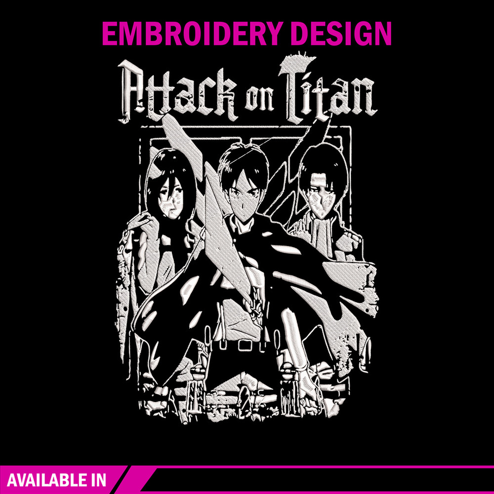 Eren friends Embroidery Design, Aot Embroidery, Embroidery File, Anime Embroidery, Anime shirt, Digital download..jpg