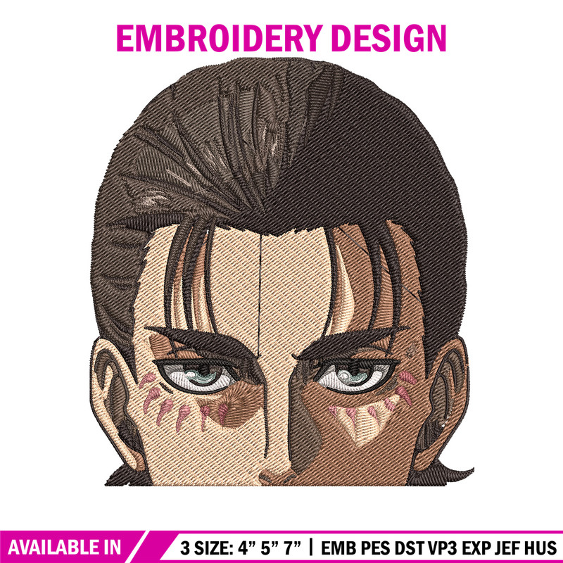 Eren Peeker Embroidery Design, Aot Embroidery, Embroidery File, Anime Embroidery, Anime shirt, Digital download..jpg