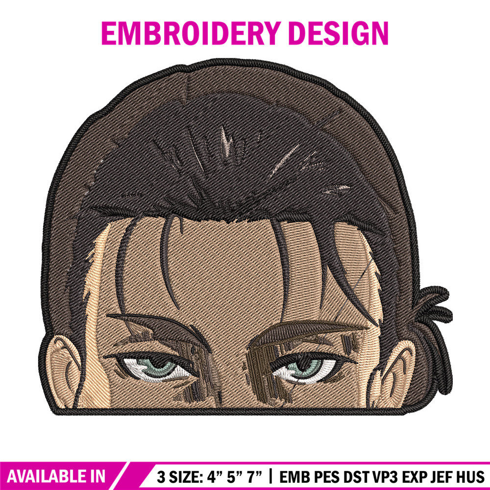 Eren Peeker Embroidery Design, Aot Embroidery, Embroidery File, Anime Embroidery, Anime shirt, Digital download.jpg
