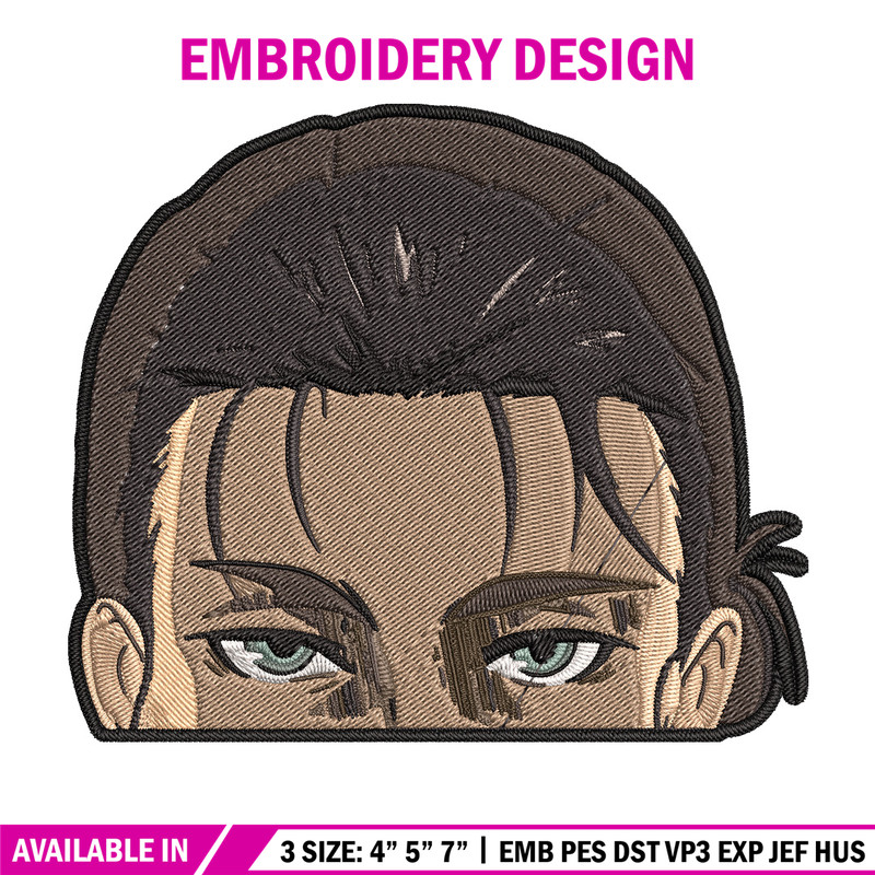 Eren Peeker Embroidery Design, Aot Embroidery, Embroidery File, Anime Embroidery, Anime shirt, Digital download.jpg