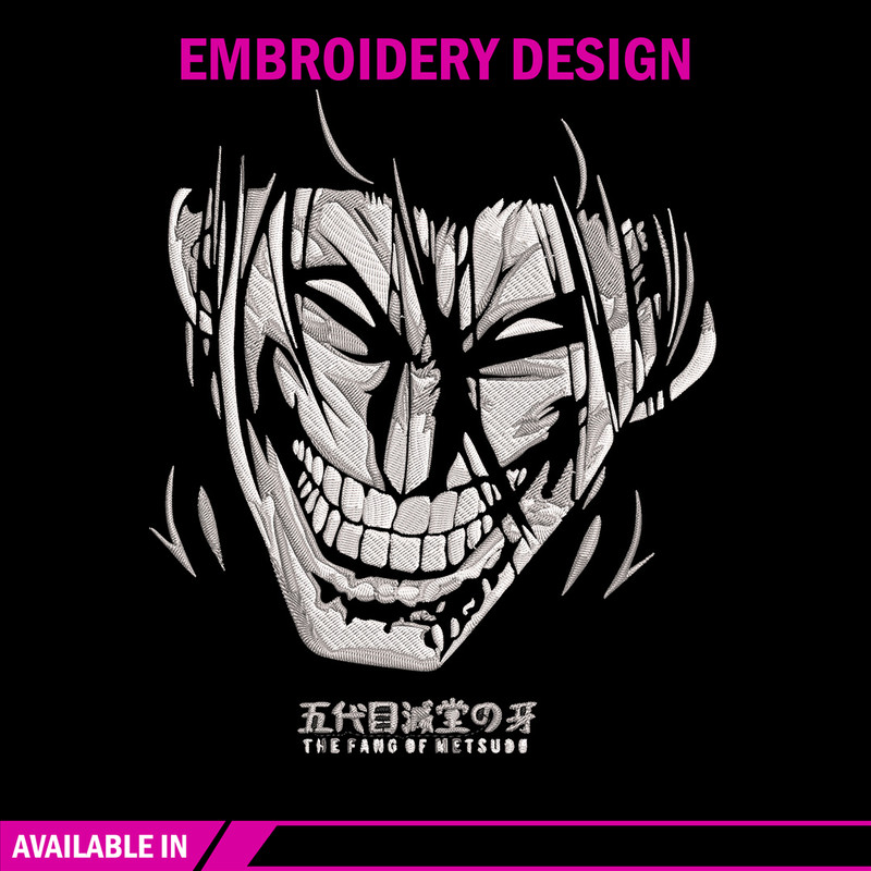 Eren Yeager Embroidery Design, Aot Embroidery, Embroidery File, Anime Embroidery, Anime shirt, Digital download..jpg