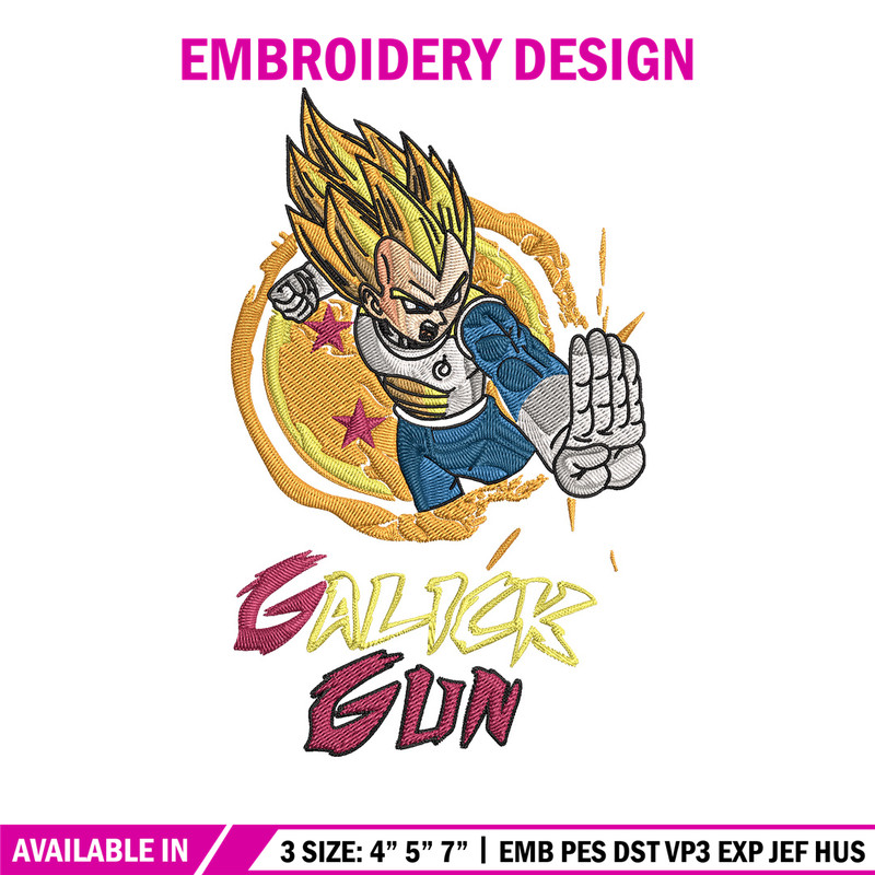 Galick gun Embroidery Design, Dragonball Embroidery, Embroidery File, Anime Embroidery, Anime shirt, Digital download..jpg