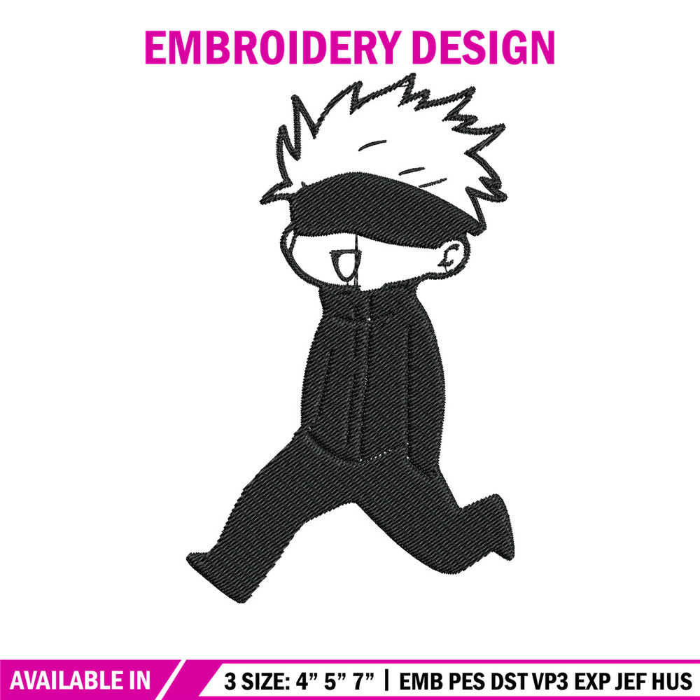 Gojo cute Embroidery Design, Jujutsu Embroidery, Embroidery File, Anime Embroidery, Anime shirt, Digital download.jpg