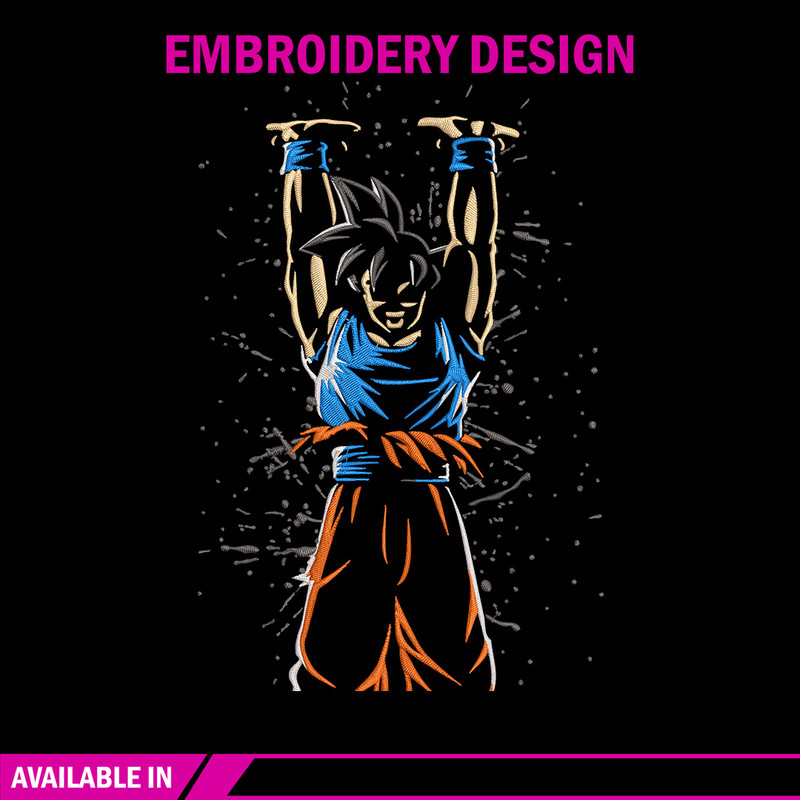 Goku genkidama Embroidery Design, Dragonball Embroidery,Embroidery File, Anime Embroidery, Anime shirt, Digital download.jpg