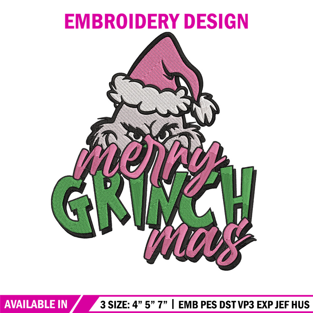 Grinchmas Embroidery Design, Grinch Embroidery, Embroidery File, Chrismas Embroidery, Anime shirt, Digital download..jpg