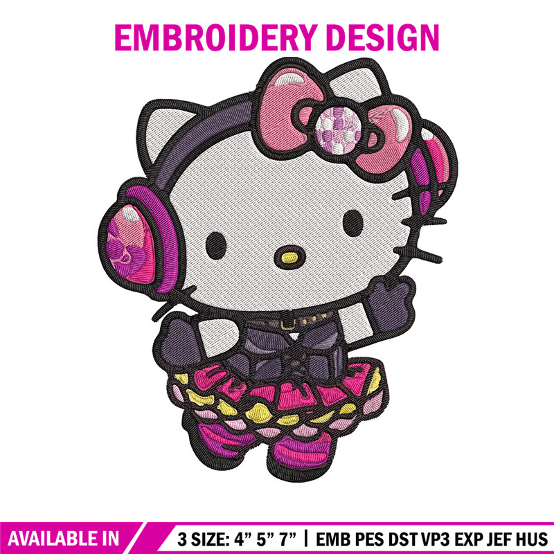 Hello Kitty idol Embroidery Design, Hello kitty Embroidery, Embroidery File, Anime Embroidery, Digital download.jpg