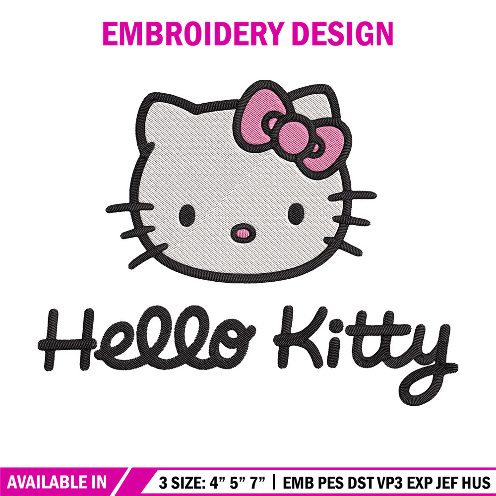Hello Kitty logo Embroidery Design, Hello kitty Embroidery, Embroidery File, Anime Embroidery, Digital download.jpg