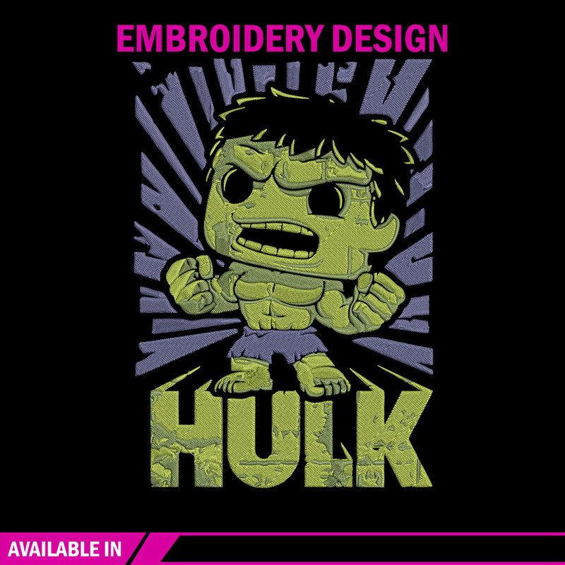 Hulk chibi Embroidery Design, Marvel Embroidery, Embroidery File, Anime Embroidery, Anime shirt, Digital download.jpg