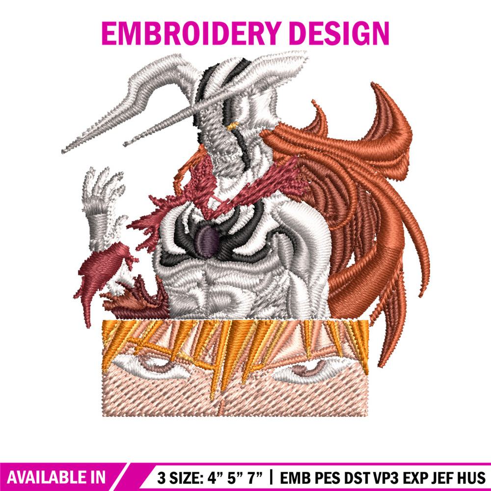 Ichigo demon Embroidery Design, Bleach Embroidery, Embroidery File, Anime Embroidery, Anime shirt, Digital download.jpg