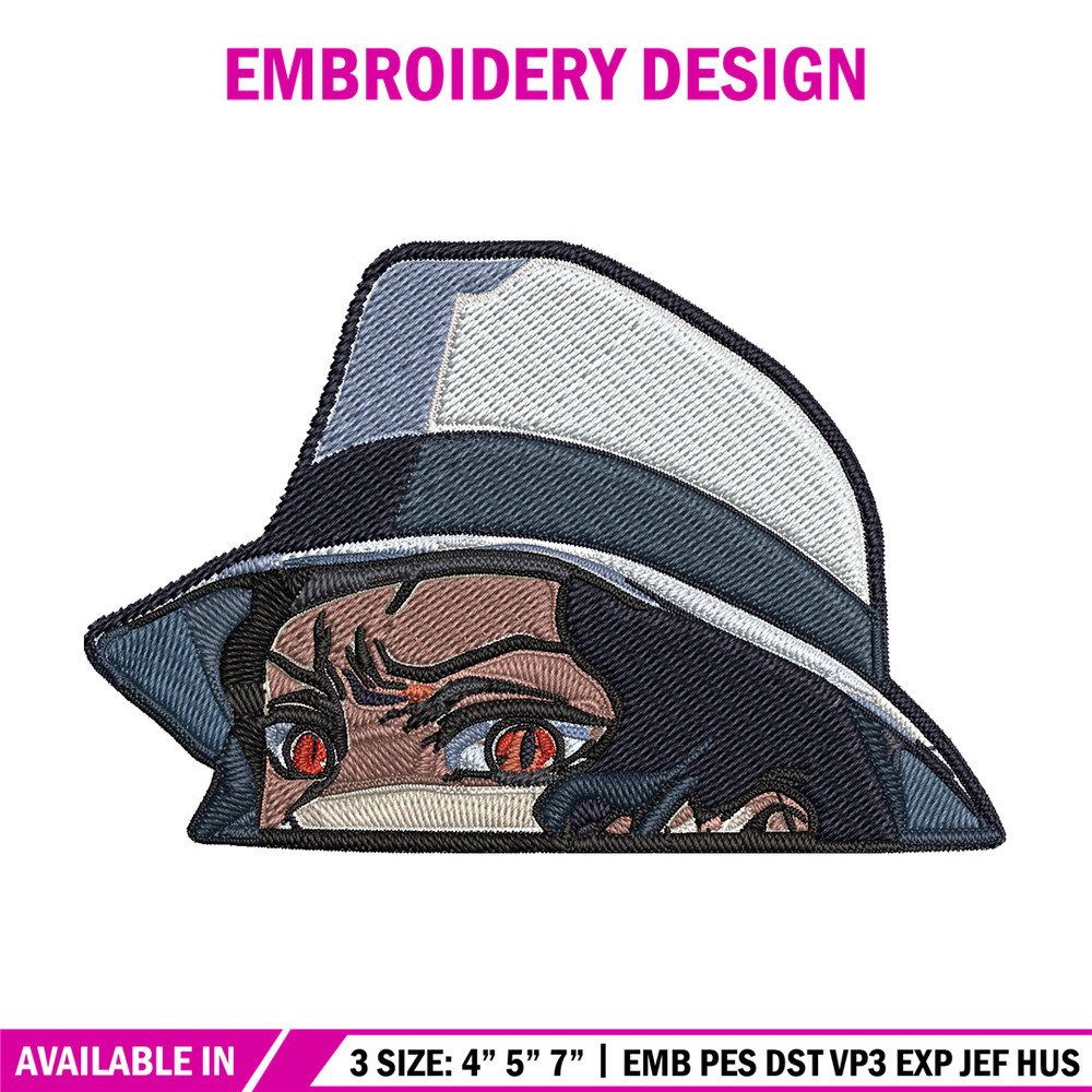 Muzan Peeker Embroidery Design, Demon slayer Embroidery, Embroidery File, Anime Embroidery, Digital download.jpg