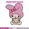My Melody Embroidery Design, My Melody cartoon Embroidery, Embroidery File, Cartoon shirt, Digital download..jpg