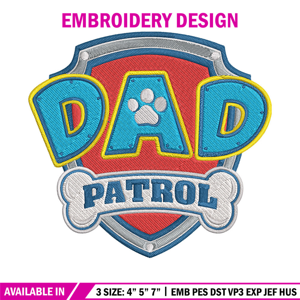 Paw Patrol logo Embroidery Design, Paw Patrol Embroidery, Embroidery File,Anime Embroidery, Anime shirt,Digital download.jpg