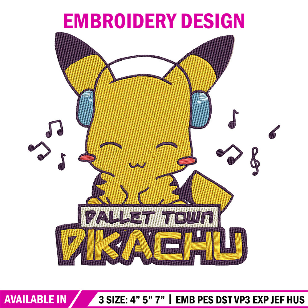 Pikachu cute Embroidery Design, Pokemon Embroidery, Embroidery File, Anime Embroidery, Anime shirt, Digital download.jpg