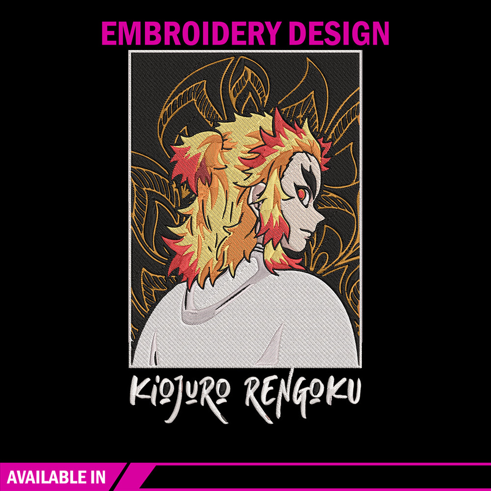 Rengoku Kyoujurou Embroidery Design, Demon slayer Embroidery, Embroidery File, Anime Embroidery, Digital download.jpg