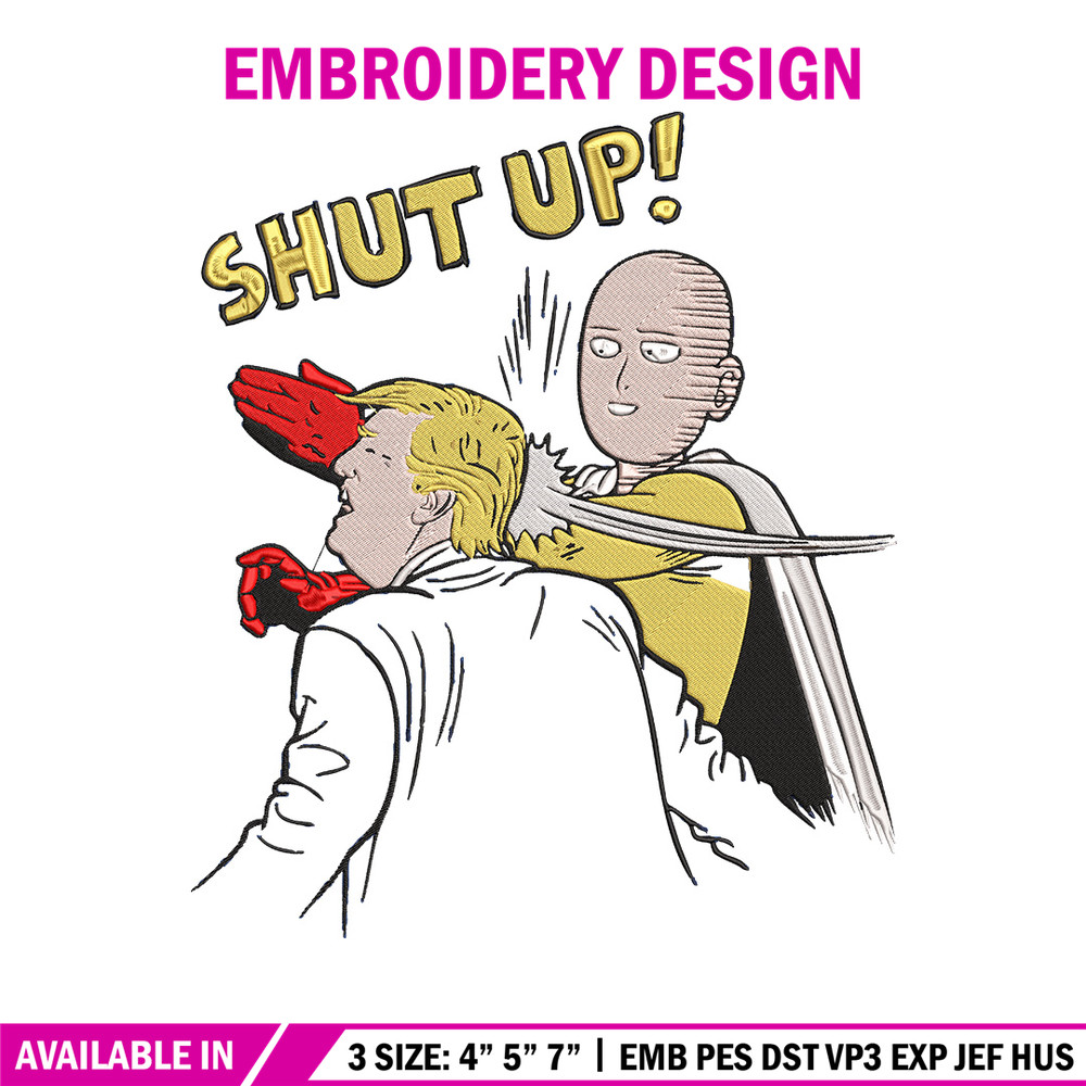 Saitama meme Embroidery Design, One punch man Embroidery, Embroidery File, Anime Embroidery,Anime shirt,Digital download.jpg