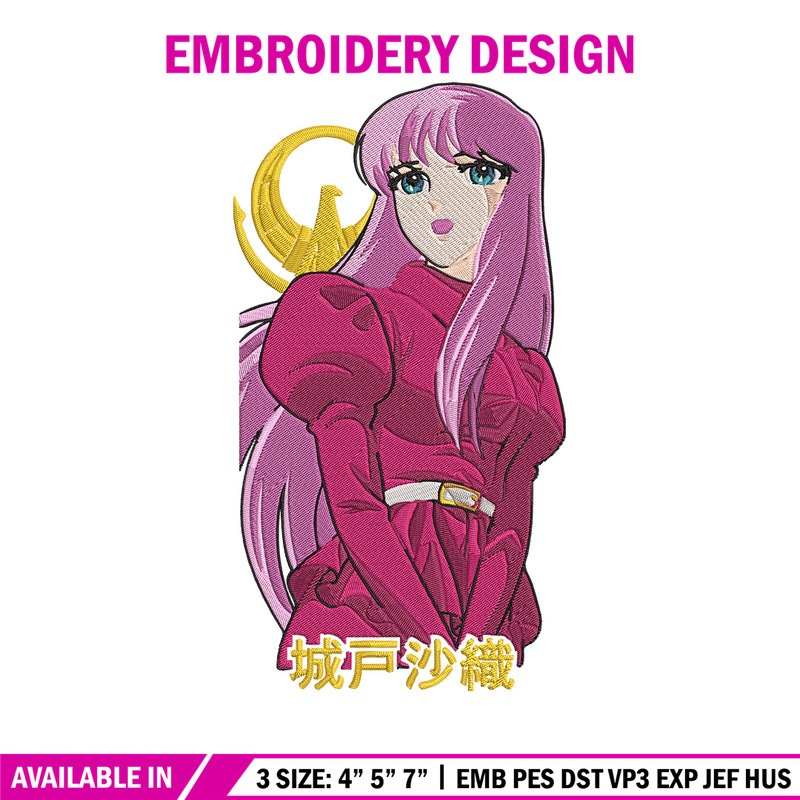 Saori Kido Embroidery Design, Athena Embroidery, Embroidery File, Anime Embroidery, Anime shirt, Digital download.jpg