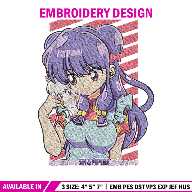 Shampoo ranma Embroidery Design, Ranma Embroidery, Embroidery File, Anime Embroidery, Anime shirt, Digital download.jpg