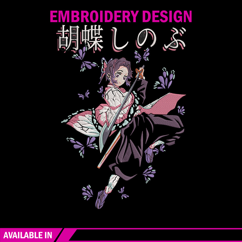 Shinobu Embroidery Design, Demon slayer Embroidery, Embroidery File, Anime Embroidery, Anime shirt, Digital download.jpg