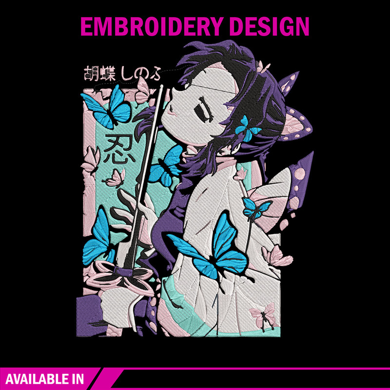 Shinobu poster Embroidery Design, Demon slayer Embroidery,Embroidery File, Anime Embroidery,Anime shirt,Digital download.jpg