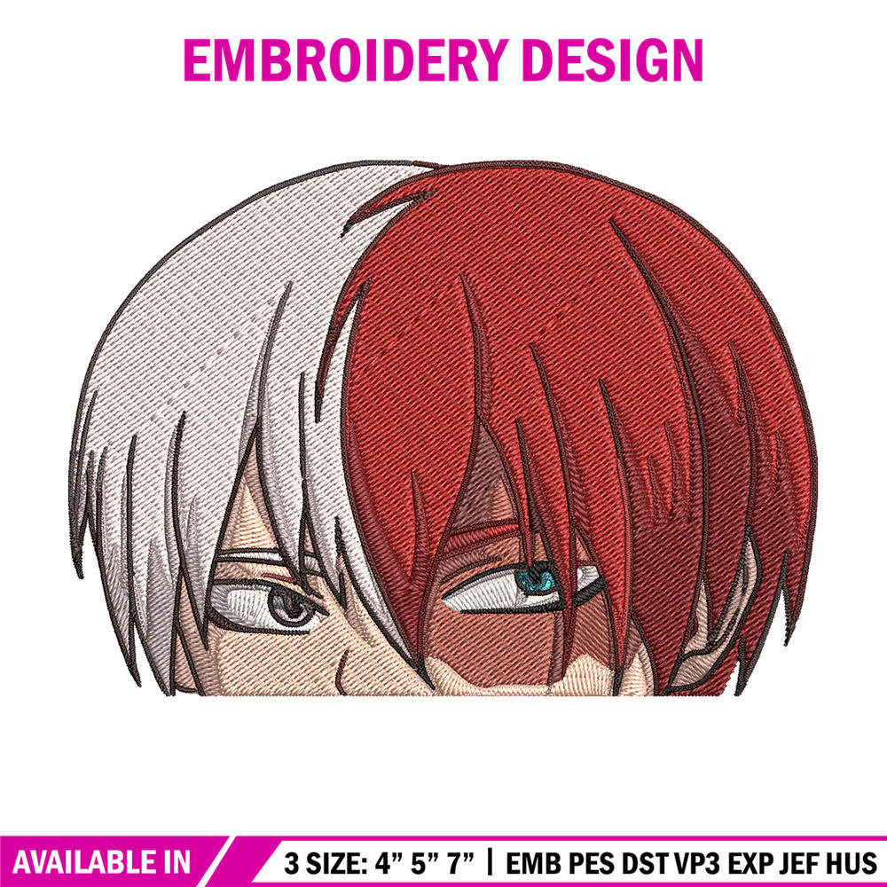 Shouto Peeker Embroidery Design, Mha Embroidery, Embroidery File, Anime Embroidery,Anime shirt, Digital download.jpg