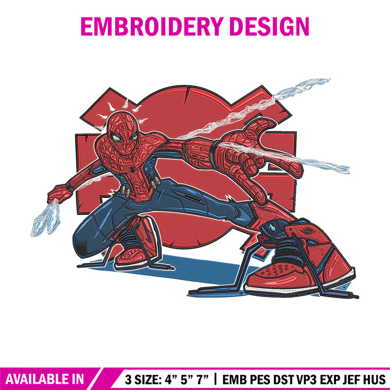 Spiderman poster Embroidery Design, Spiderman Embroidery, Embroidery File, Anime Embroidery,Anime shirt,Digital download.jpg