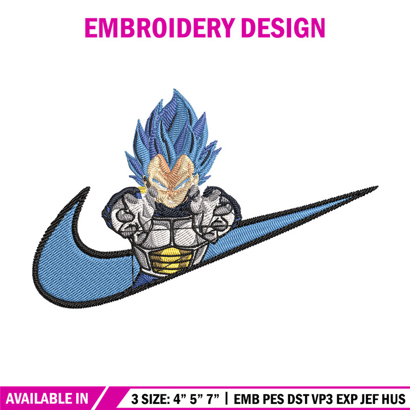 Vegeta Blue Embroidery Design, Dragonball Embroidery, Embroidery File, Nike Embroidery, Anime shirt, Digital download.jpg