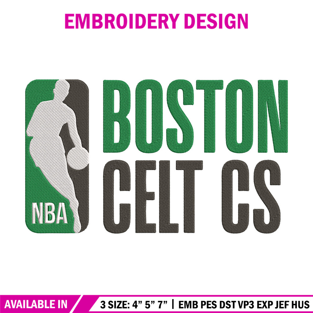 Boston Celtics logo embroidery design, NBA embroidery, Sport embroidery, Logo sport embroidery, Embroidery design..jpg