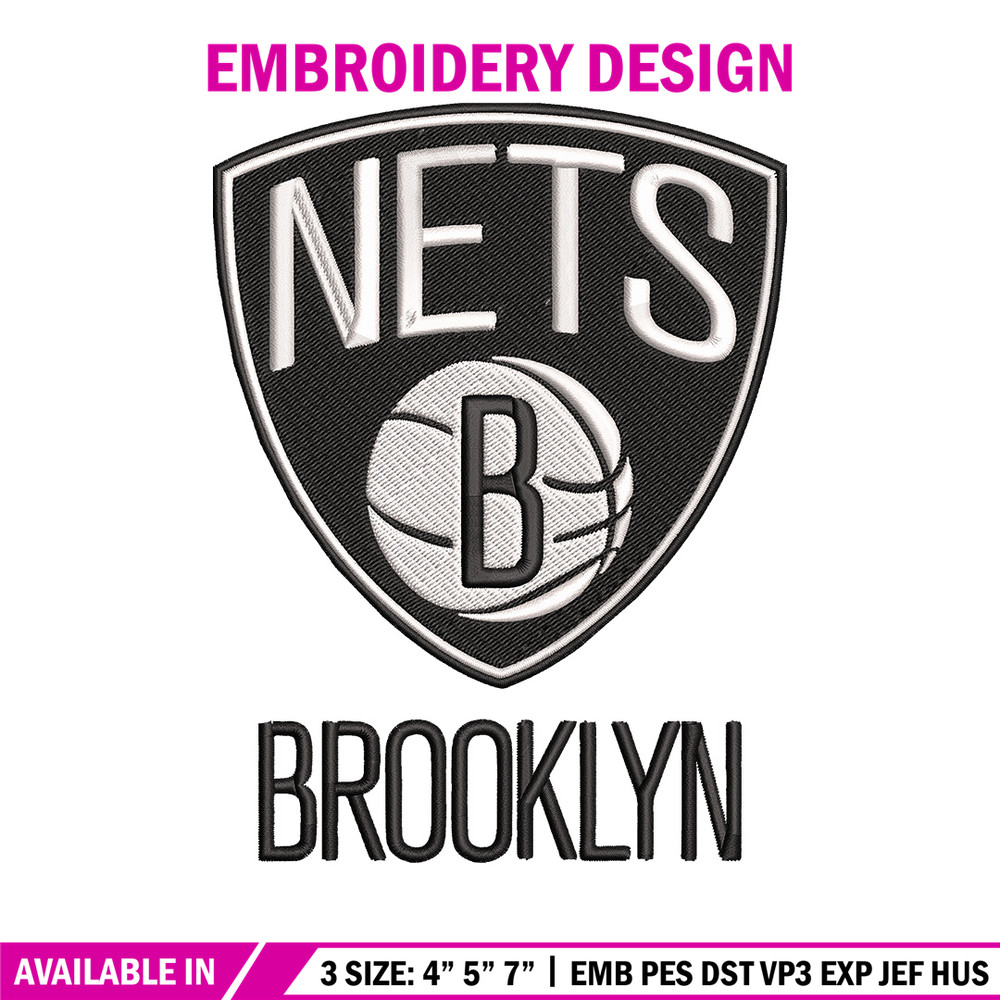 Brooklyn Nets logo embroidery design,NBA embroidery,Sport embroidery, Logo sport embroidery, Embroidery design..jpg