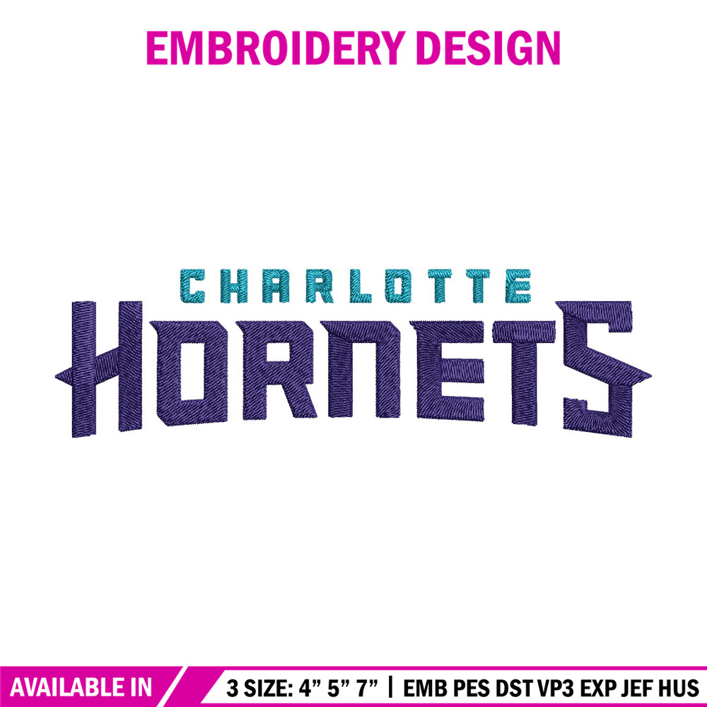 Charlotte Hornets logo embroidery design,NBA embroidery, Sport embroidery, Embroidery design,Logo sport embroidery.jpg