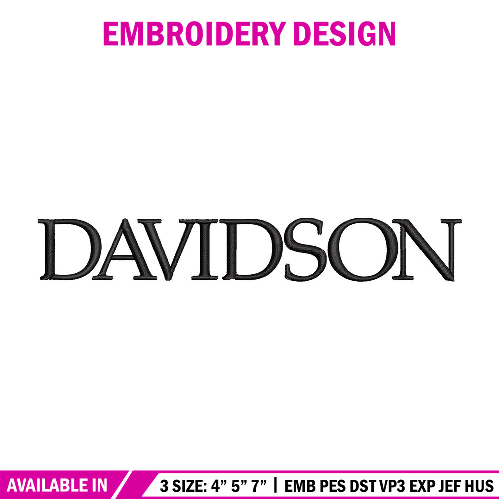 Davidson logo embroidery design, Logo embroidery, Sport embroidery, logo sport embroidery, Embroidery design.jpg
