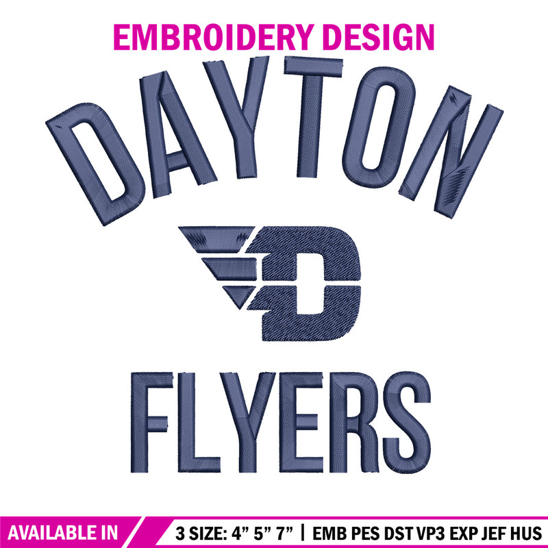 Dayton Flyers logo embroidery design, Basketball embroidery, Sport embroidery, logo sport embroidery, Embroidery design.jpg