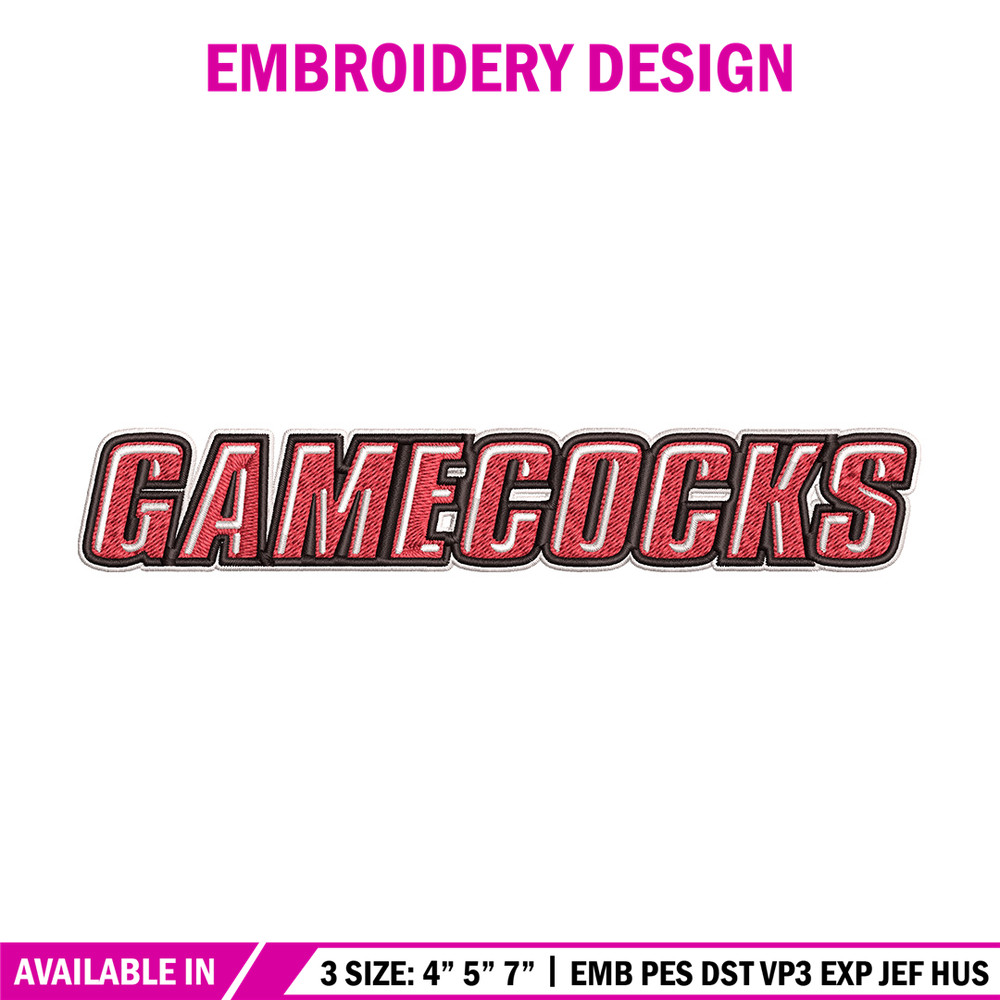 Gamecock logo embroidery design, Logo embroidery, Sport embroidery, logo sport embroidery, Embroidery design.jpg