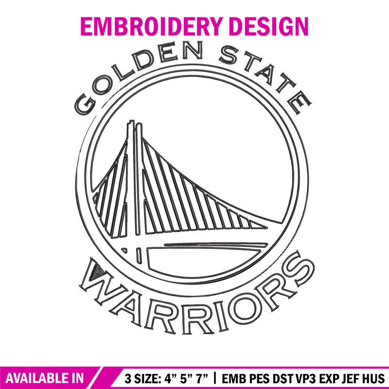 Golden State Warriors logo embroidery design, NBA embroidery, Sport embroidery, Embroidery design,Logo sport embroidery.jpg