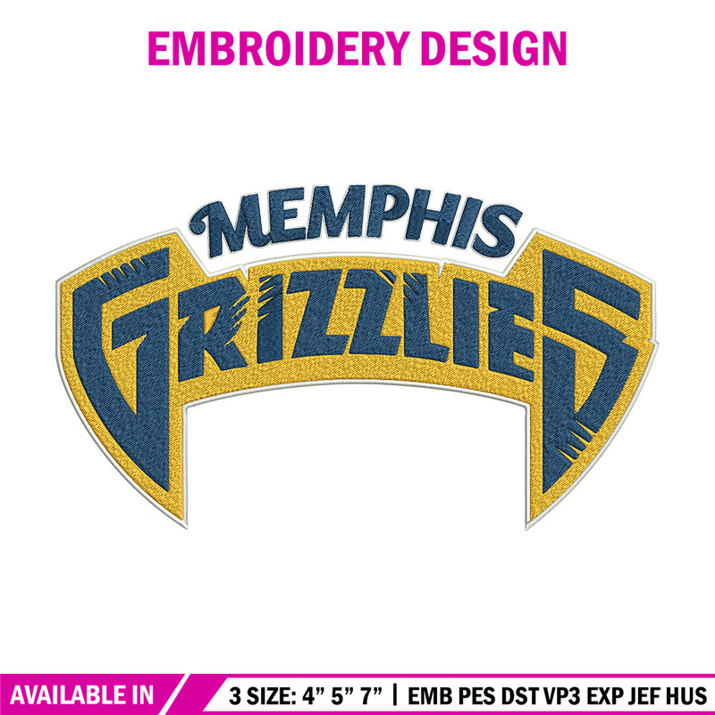 Memphis Grizzlies logo embroidery design, NBA embroidery, Sport embroidery,Embroidery design, Logo sport embroidery.jpg