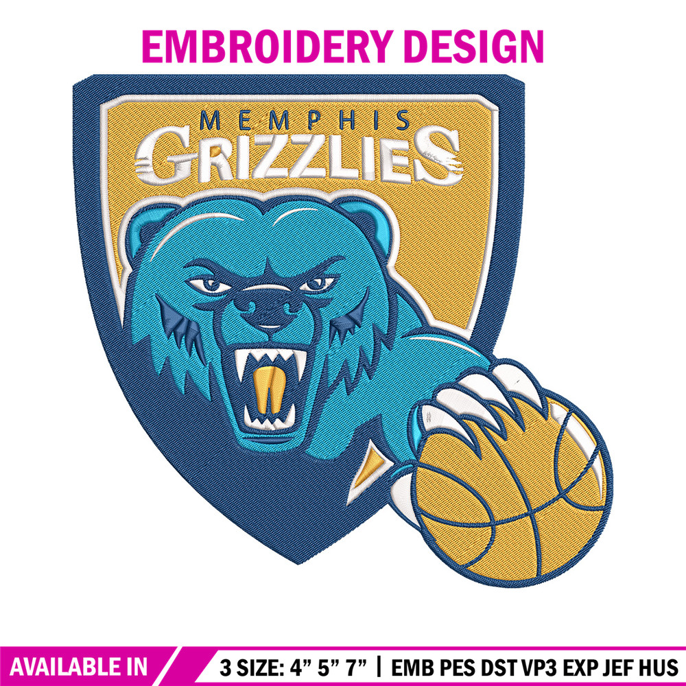 Memphis Grizzlies logo embroidery design, NBA embroidery,Sport embroidery, Embroidery design, Logo sport embroidery.jpg