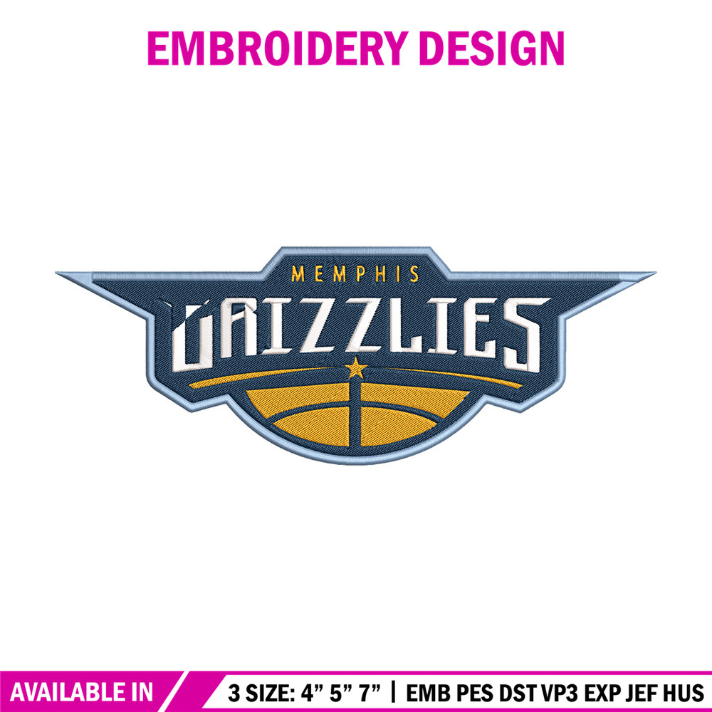 Memphis Grizzlies logo embroidery design, NBA embroidery,Sport embroidery, Embroidery design,Logo sport embroidery.jpg