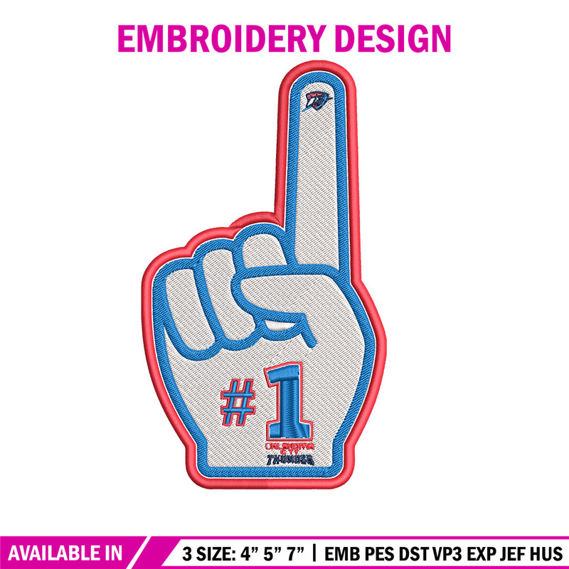 Oklahoma City Thunder no 1 embroidery design, NBA embroidery,Sport embroidery,Embroidery design, Logo sport embroidery.jpg
