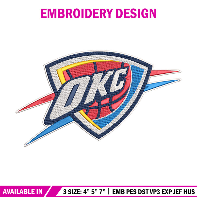 Oklahoma Thunder logo embroidery design,NBA embroidery, Sport embroidery, Embroidery design, Logo sport embroidery.jpg