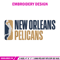 Orleans Pelicans logo embroidery design, NBA embroidery, Sport embroidery,Embroidery design,Logo sport embroidery.jpg