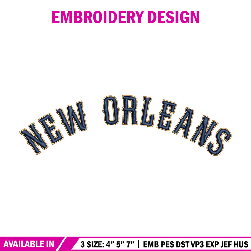 Orleans Pelicans logo embroidery design,NBA embroidery, Sport embroidery, Embroidery design, Logo sport embroidery.jpg