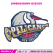 Orleans Pelicans logo embroidery design,NBA embroidery,Sport embroidery, Embroidery design, Logo sport embroidery.jpg
