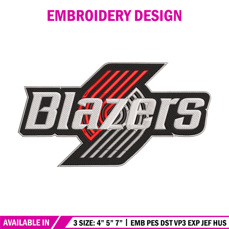 Portland Trail Blazers logo embroidery design, NBA embroidery, Sport embroidery, Embroidery design,Logo sport embroidery.jpg