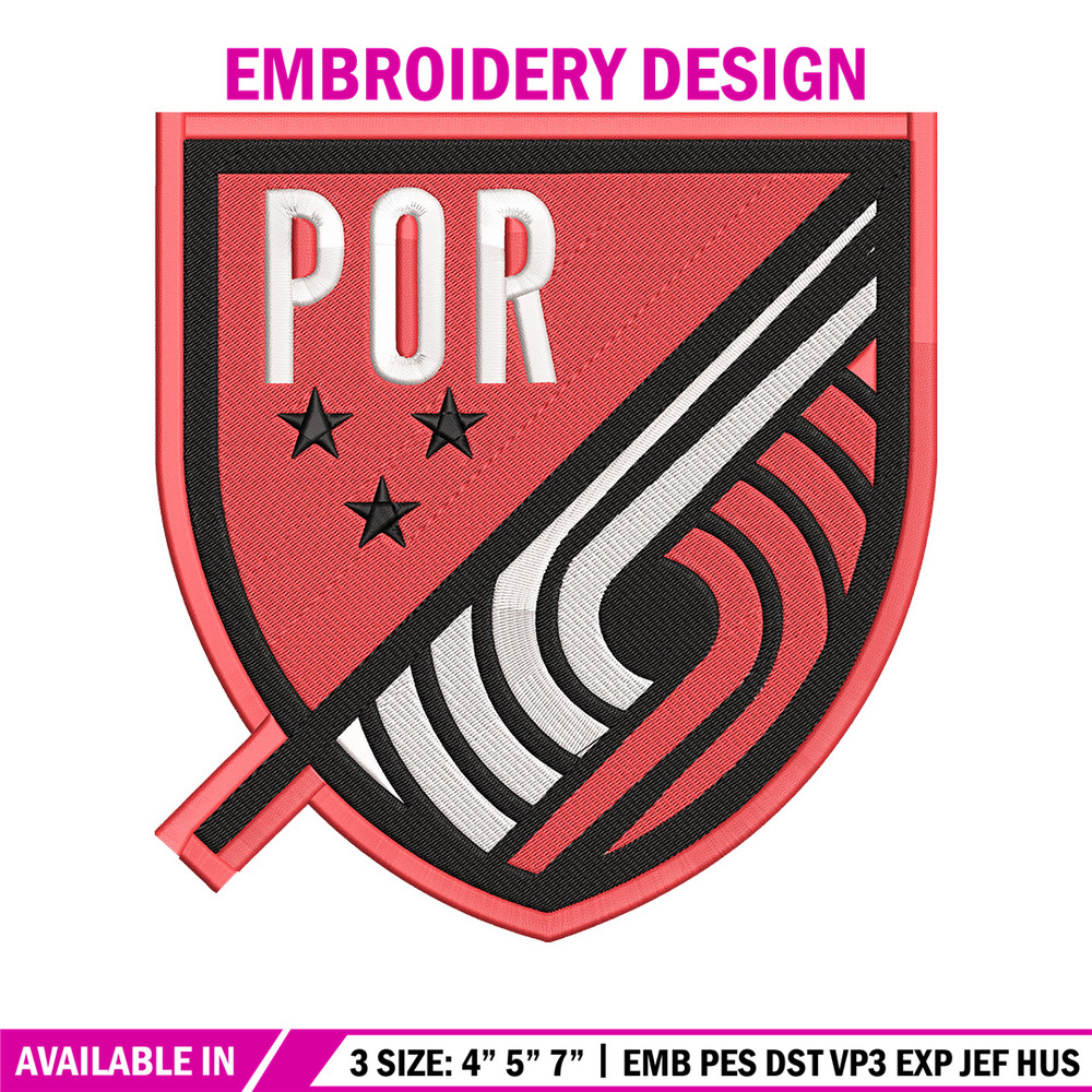 Portland Trail Blazers logo embroidery design, NBA embroidery,Sport embroidery, Embroidery design,Logo sport embroidery..jpg